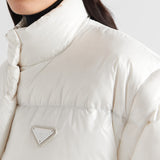 Re-Nylon cropped convertible down jacket