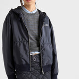 Lightweight Re-Nylon hooded blouson jacket