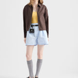 Kid mohair blouson jacket