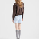 Kid mohair blouson jacket