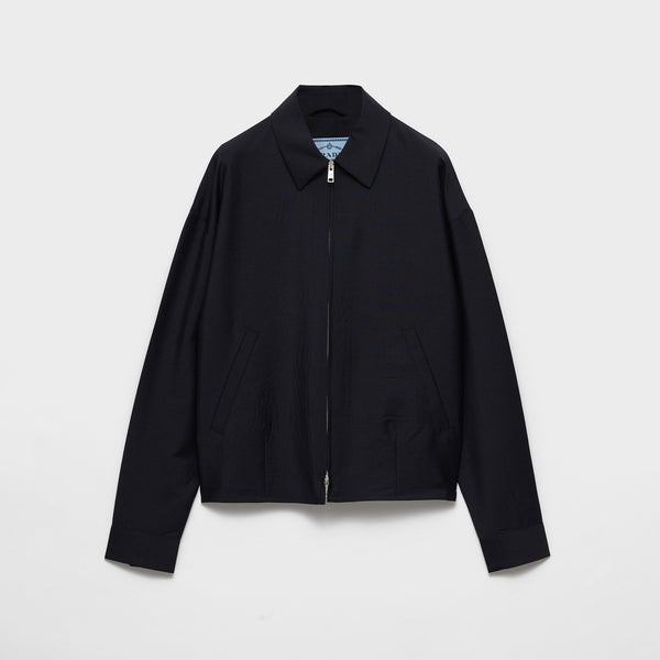 Kid mohair blouson jacket