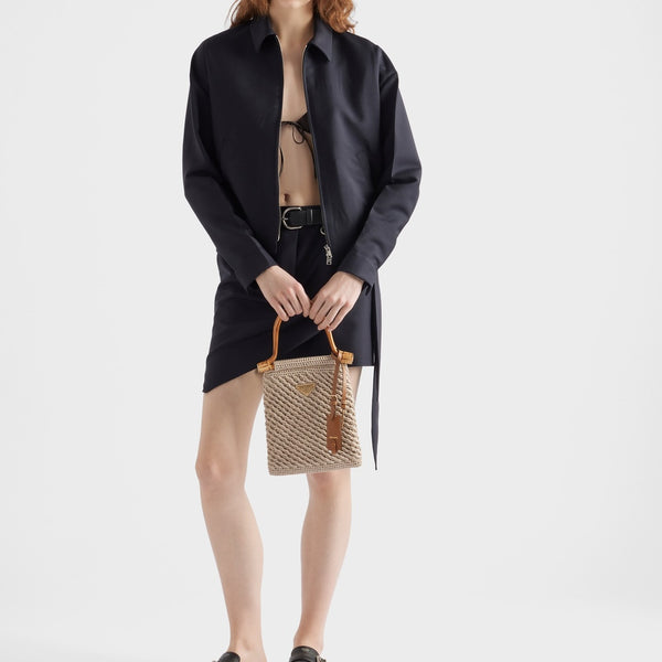 Kid mohair blouson jacket