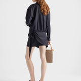 Kid mohair blouson jacket