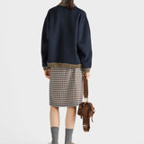 Double cashmere and wool bomber jacket