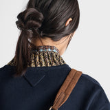 Double cashmere and wool bomber jacket