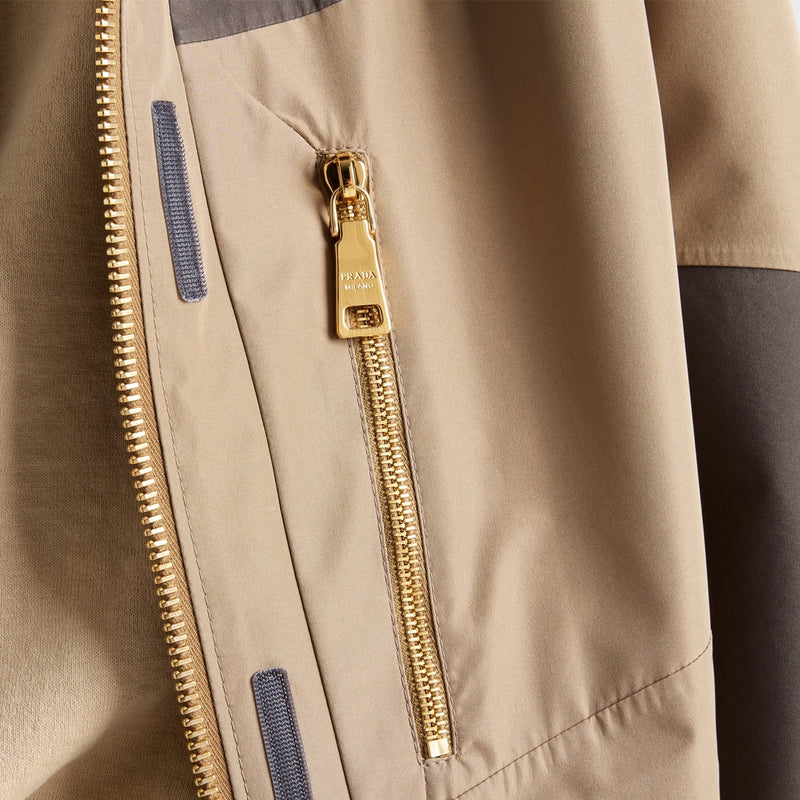 Technical fabric blouson jacket