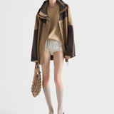 Technical fabric blouson jacket