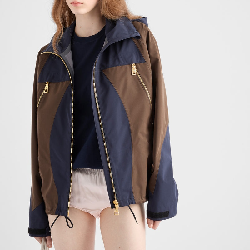 Technical fabric blouson jacket