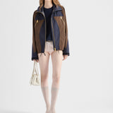 Technical fabric blouson jacket