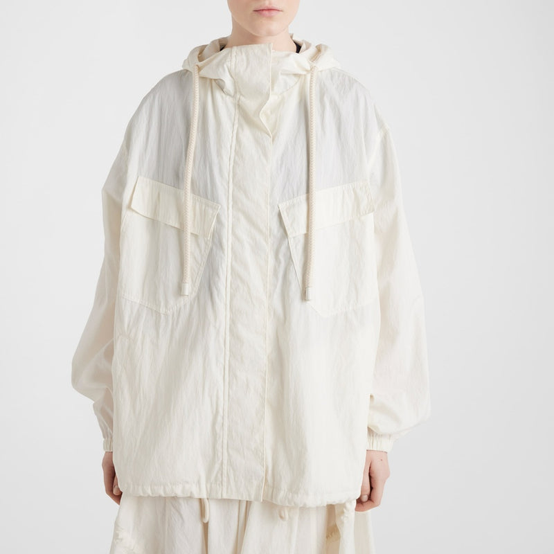 Technical pongé blouson jacket