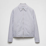 Striped poplin blouson jacket