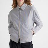 Striped poplin blouson jacket