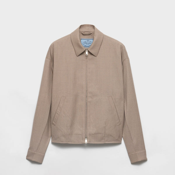 Mouliné wool blouson jacket