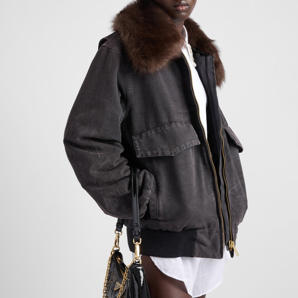 Canvas blouson jacket