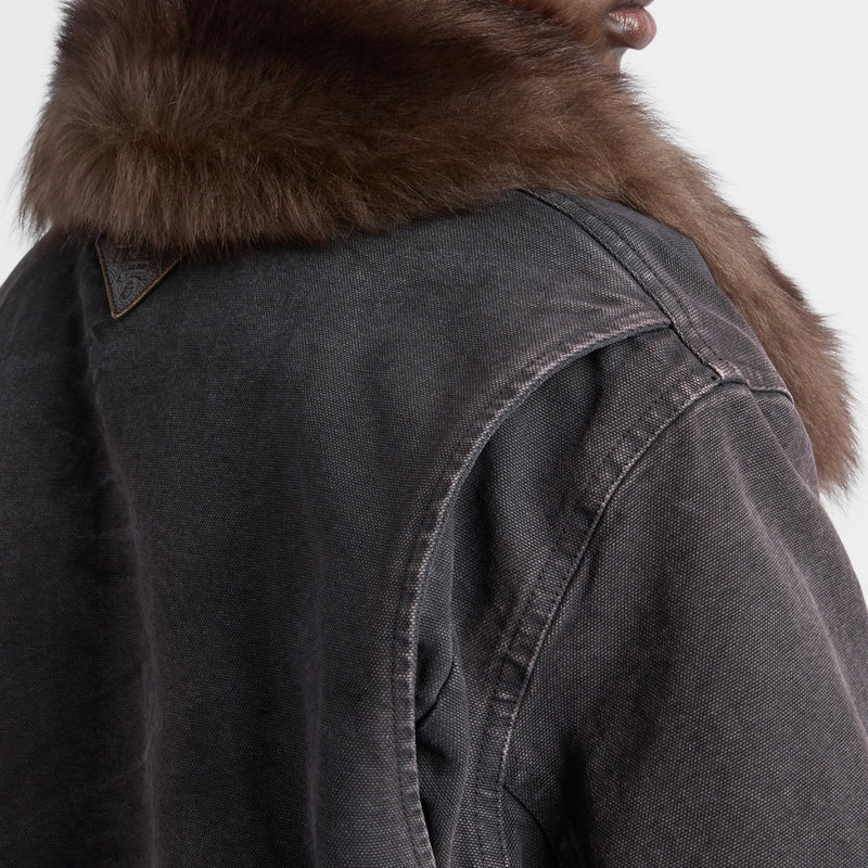 Canvas blouson jacket