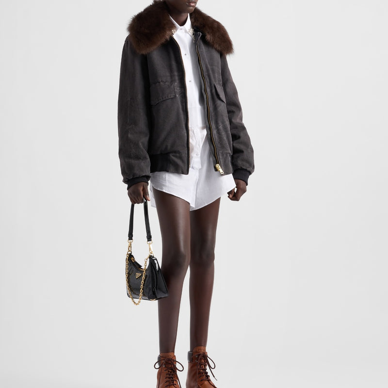 Canvas blouson jacket