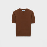 Short-sleeved cashmere sweater
