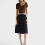 Short-sleeved cashmere sweater