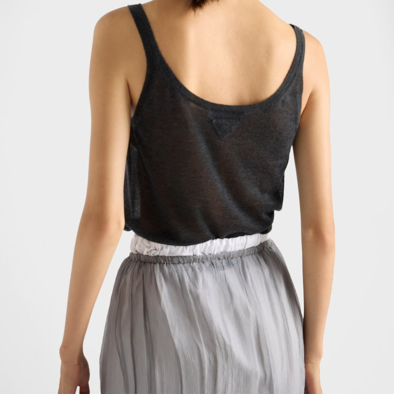 Cashmere and silk tank top