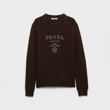 Cashmere and wool Prada logo crew-neck sweater