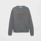Cashmere and wool Prada logo crew-neck sweater