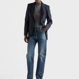 Cashmere and wool Prada logo crew-neck sweater