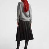 Cashmere and wool Prada logo crew-neck sweater