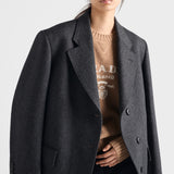 Cashmere and wool Prada logo crew-neck sweater