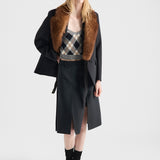 Argyle knit cashmere top