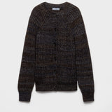 Mouliné wool cardigan