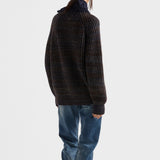 Mouliné wool cardigan