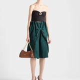 Wool and cashmere bandeau top with brooch