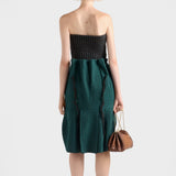 Wool and cashmere bandeau top with brooch