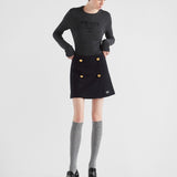 Superfine wool crew-neck sweater