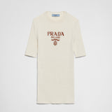 Silk crew-neck sweater with logo