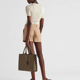 Silk crew-neck sweater with logo