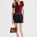 Short-sleeved cashmere sweater