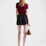 Short-sleeved cashmere sweater