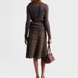 Wool and cashmere knit skirt