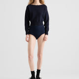 Cotton boat neck sweater