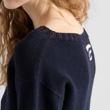 Cotton boat neck sweater