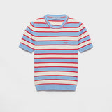 Striped crew-neck cotton sweater