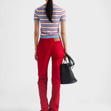 Striped crew-neck cotton sweater