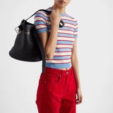 Striped crew-neck cotton sweater