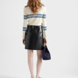 Striped wool turtleneck sweater