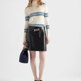 Striped wool turtleneck sweater