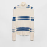 Striped wool turtleneck sweater
