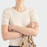 Silk and cotton crew-neck sweater