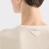 Silk and cotton crew-neck sweater