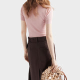 Silk and cotton crew-neck sweater